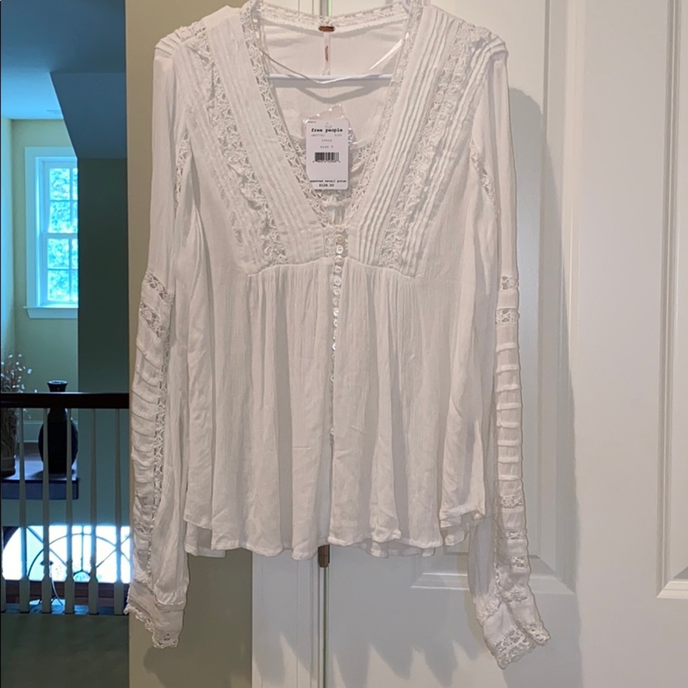 Free people ivory blouse